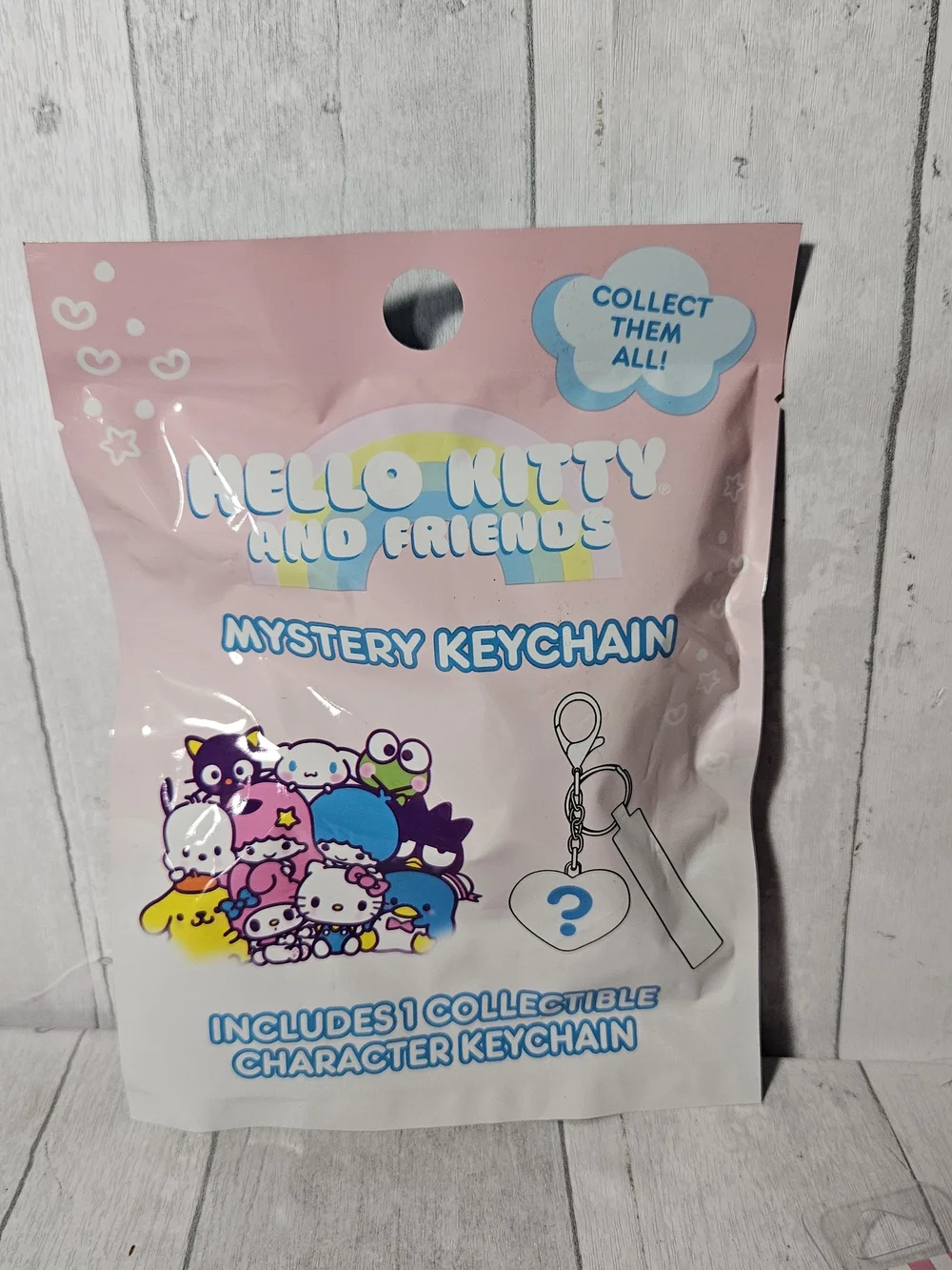 Hello Kitty Kids Pink Mystery Keychain & Earrings Set
